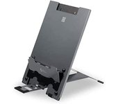 BakkerElkhuizen ErgoQ Hybrid Pro - Soporte Combinado para Tablet y portátil con 10 ajustes de Altura de la Tableta, 5 ajustes de Altura de la computadora portátil, Aluminio Ligero, Color Gris Oscuro