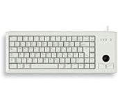 CHERRY G84-4400, Teclado Compacto con Trackball Integrado, Disposición DE (QWERTZ), Con Cable (Conexión USB), 2 Teclas de Ratón, Switches Mecánicos CHERRY ML, Gris