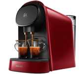 Cafetera de cápsulas philips l'or barista lm8012/ compatible cápsulas nespresso y l'or/ rojo rubí