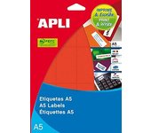 Etiquetas De Colores 19mm Diametro Rojo 8 Hojas Din A5 560 Etiquetas Para Inkjet Laser Y Fotocopiadora