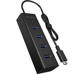 ICY BOX IB-HUB1409-C3 USB 3.2 Gen 1 (3.1 Gen 1) Type-C 5000 Mbit/s Negro
