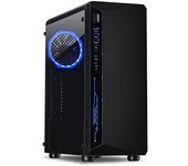 Inter-Tech C-3 Saphir Torre Negro - Caja de ordenador (Torre, PC, Acero, Vidrio templado, Negro, ATX,ITX,Micro ATX, Juego)