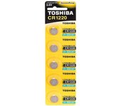 Toshiba CR1220 - Pilas de botón de litio de 3 V de larga duración, pilas de botón para relojes, llaveros, básculas y más, CR1220, paquete de 5