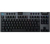 Logitech G Teclado mecánico inalámbrico para Juegos 915 Lightspeed TKL sin Teclado numérico, Interruptor Clicky GL de Perfil Plano, diseño francés AZERTY