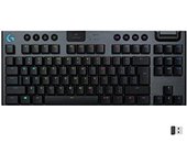 Logitech G 915 TKL Tenkeyless Lightspeed Wireless RGB Mechanical Gaming Keyboard, interruptores Planos, LIGHTSYNC RGB, avanzado inalámbrico y Soporte Bluetooth, Formato Belga AZERTY - Negro