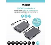 Urban Factory TCM16UF base para portátil y replicador de puertos Alámbrico USB 3.2 Gen 1 (3.1 Gen 1) Type-C Gris