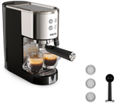 Krups Virtuoso+ XP444C10 Cafetera Espresso 15 Bares Negra