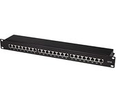 Logilink 19 Panel De Conexiones Zoll Cat.6A, 24 Puertos, Negro