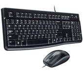 Logitech MK120 Combo Teclado y Ratón con Cable para Windows, Ratón Óptico con Cable, Conexión USB Plug and Play, Cómodo, Tamaño Normal, PC/Portátil, Disposición Croacia/Eslovena, Negro