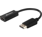 Sandberg DisplayPort HDMI - Adaptador de Cable, Color Negro