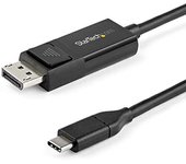 StarTech.com Cable de 2m USB C a DisplayPort 1.2 de 4K a 60Hz - Cable Adaptador de Vídeo Bidireccional DP a USB-C o USB-C a DP Reversible - HBR2/HDR - Cable de Monitor USB tipo C/TB3