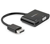 StarTech.com Adaptador DisplayPort a HDMI VGA - Dongle Convertidor DisplayPort 1.2 HBR2 a HDMI 2.0 (4K 60Hz) o VGA 1080p - Adaptador DP a Monitor HDMI o VGA - Adaptador de Vídeo Digital