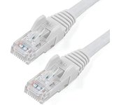 StarTech.com Cable de 2m Blanco de Red Gigabit Cat6 Ethernet RJ45 sin Enganche - Snagless