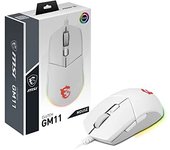 MSI CLUTCH GM11 WHITE ratón Ambidextro USB tipo A Óptico 5000 DPI