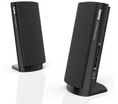 Hama | Altavoz estéreo con conexión USB A y Jack de 3,5mm, control de volumen integrado, color negro.