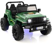 Costway Coche Eléctrico para Niños 2 Plazas de Batería 24V con Control Remoto Música Bluetooth Luces LED Vehículo Eléctrico con Arranque