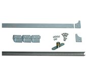 HBS Betz Juego de herrajes para ruedas metálicas (Herrajes para puerta corredera, Apto para: Ancho de la puerta 1 m, Medidas acero plano: 50 x 10 mm)
