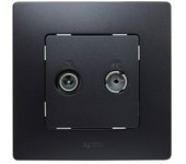Legrand Niloé Monoblock Pieza insertada para caja de antena Intermedia (x 2, Negro)
