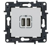 Legrand Niloé Step Toma USB (Blanco, x 2, Plástico)