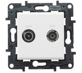 Legrand Niloé Step Pieza insertada para caja de antena Intermedia (x 2, Blanco)