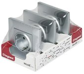 Legrand Niloé Step Enchufe Pack (Aluminio, Plástico, 3 ud.)