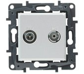 Legrand Niloé Step Pieza insertada para caja de antena Final (x 2, Aluminio)