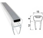 Perfil de sellado magnético recto cuña S 5-6-8 (L x An x Al: 200 cm x 13 mm x 20 mm)
