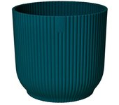 Elho Maceta para planta Vibes fold (Dimensiones externas (Ø x Al): 14 x 13 cm, Plástico, Azul oscuro)