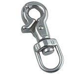 Gancho de amarre (Diámetro: 13 mm, Largo: 6,5 cm, Cáncamo giratorio, Acero inoxidable, A4)