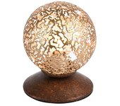 Paul Neuhaus Greta Lámpara de sobremesa redonda (40 W, Ø x Al: 100 mm x 13 cm, Oro, G9)
