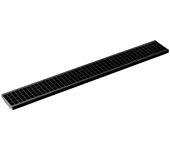 Dakota Rejilla de alcantarillado para canaleta negra (1 m x 13 cm x 2 mm, Polipropileno)
