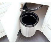 Venus Cubo de basura (12 l, Metal, Plateado)