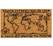 Felpudo de coco Mi mundo 2 (70 x 40 cm, Estándar, Fibra de coco natural y PVC)