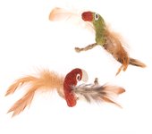 TIAKI Tucanes de peluche con catnip para gatos - Set de 2 juguetes