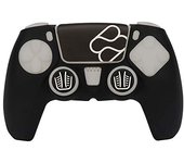 FRTEC - Protector de Silicona negro + Grips + Pegatina Touchpad Dual Sense, para mando Playstation 5