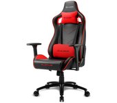 Sharkoon Elbrus 2 Silla para videojuegos universal Asiento acolchado Negro, Rojo