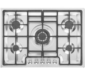 Placa Gas - Smeg PGF754, 5 Zonas, 75 cm, Acero Inoxidable, Sin Marco
