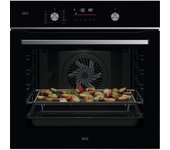 Horno Multifunción - AEG OS6PB511AB, Cristal Negro, Pirólisis, Wifi