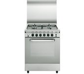 Cocina Gas - Vitrokitchen UN55IB, 54 cm, 4 fuegos, Acero Inoxidable