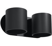 Aplique de pared orbis 2 negro g9