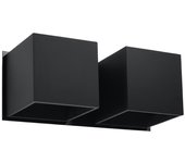 Aplique de pared quad 2 negro g9