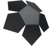 Aplique de pared penta negro g9