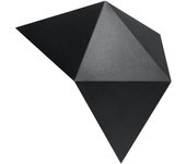 Aplique de pared solido negro g9