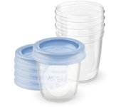 Avent 5 Recipientes para Leche Materna 180 ml + 5 Tapas