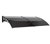 vidaXL Marquesina De Puerta Pc Negro 200x100 Cm