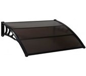 vidaXL Marquesina De Puerta Pc Negro 120x100 Cm
