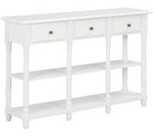 vidaXL Mesa Consola De Mdf Blanca 120x30x76 Cm