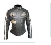 STINA Chaqueta Mujer Piel Cuero  Mbj2048 Negro