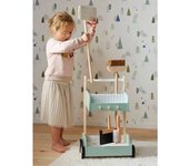VERTBAUDET Carrito de limpieza de madera verde