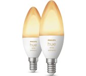 Philips Hue White Ambiance Vela - Bombilla inteligente E14 - (paquete de 2)